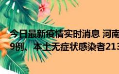 今日最新疫情实时消息 河南11月14日新增本土确诊病例149例、本土无症状感染者2138例