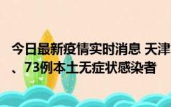 今日最新疫情实时消息 天津11月14日新增3例本土确诊病例、73例本土无症状感染者