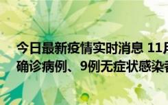 今日最新疫情实时消息 11月15日0-24时，宁波市新增5例确诊病例、9例无症状感染者，均为集中隔离点检出