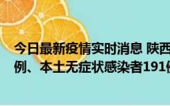 今日最新疫情实时消息 陕西11月15日新增本土确诊病例62例、本土无症状感染者191例