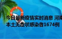 今日最新疫情实时消息 河南昨日新增本土确诊病例200例、本土无症状感染者1674例