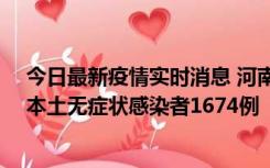 今日最新疫情实时消息 河南昨日新增本土确诊病例200例、本土无症状感染者1674例