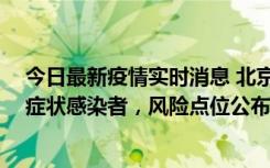 今日最新疫情实时消息 北京通州新增4例确诊病例和2例无症状感染者，风险点位公布