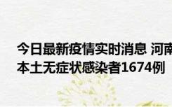 今日最新疫情实时消息 河南昨日新增本土确诊病例200例、本土无症状感染者1674例