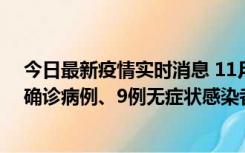 今日最新疫情实时消息 11月15日0-24时，宁波市新增5例确诊病例、9例无症状感染者，均为集中隔离点检出