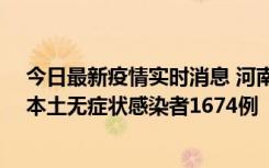 今日最新疫情实时消息 河南昨日新增本土确诊病例200例、本土无症状感染者1674例