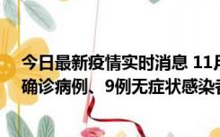 今日最新疫情实时消息 11月15日0-24时，宁波市新增5例确诊病例、9例无症状感染者，均为集中隔离点检出