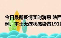 今日最新疫情实时消息 陕西11月15日新增本土确诊病例62例、本土无症状感染者191例