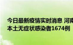 今日最新疫情实时消息 河南昨日新增本土确诊病例200例、本土无症状感染者1674例