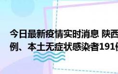 今日最新疫情实时消息 陕西11月15日新增本土确诊病例62例、本土无症状感染者191例