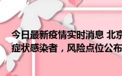 今日最新疫情实时消息 北京通州新增4例确诊病例和2例无症状感染者，风险点位公布