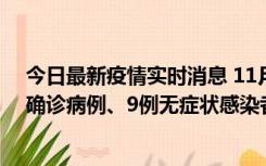 今日最新疫情实时消息 11月15日0-24时，宁波市新增5例确诊病例、9例无症状感染者，均为集中隔离点检出