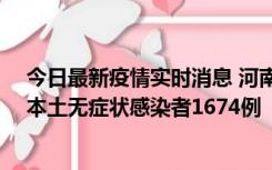 今日最新疫情实时消息 河南昨日新增本土确诊病例200例、本土无症状感染者1674例