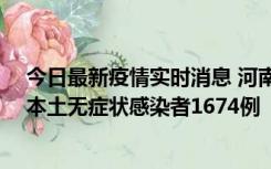 今日最新疫情实时消息 河南昨日新增本土确诊病例200例、本土无症状感染者1674例