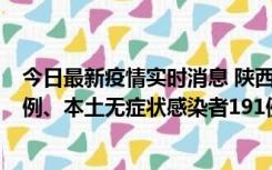 今日最新疫情实时消息 陕西11月15日新增本土确诊病例62例、本土无症状感染者191例