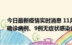 今日最新疫情实时消息 11月15日0-24时，宁波市新增5例确诊病例、9例无症状感染者，均为集中隔离点检出