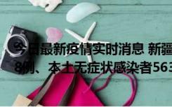 今日最新疫情实时消息 新疆乌鲁木齐市新增本土确诊病例18例、本土无症状感染者563例