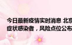 今日最新疫情实时消息 北京通州新增4例确诊病例和2例无症状感染者，风险点位公布