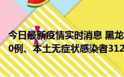 今日最新疫情实时消息 黑龙江11月17日新增本土确诊病例10例、本土无症状感染者312例