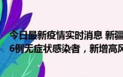 今日最新疫情实时消息 新疆喀什地区新增4例确诊病例、206例无症状感染者，新增高风险区7个