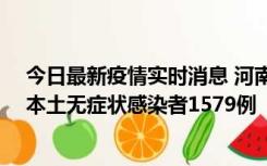 今日最新疫情实时消息 河南昨日新增本土确诊病例108例、本土无症状感染者1579例