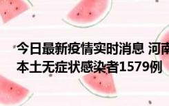 今日最新疫情实时消息 河南昨日新增本土确诊病例108例、本土无症状感染者1579例