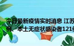 今日最新疫情实时消息 江苏11月17日新增本土确诊病例21例、本土无症状感染者121例