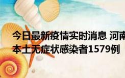 今日最新疫情实时消息 河南昨日新增本土确诊病例108例、本土无症状感染者1579例