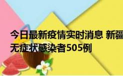 今日最新疫情实时消息 新疆乌鲁木齐市新增确诊病例18例、无症状感染者505例