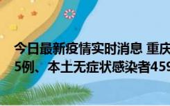 今日最新疫情实时消息 重庆11月18日新增本土确诊病例145例、本土无症状感染者4599例