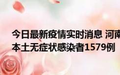 今日最新疫情实时消息 河南昨日新增本土确诊病例108例、本土无症状感染者1579例