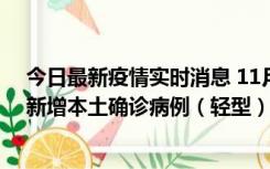 今日最新疫情实时消息 11月18日8时至24时，济南市报告新增本土确诊病例（轻型）17例、无症状感染者60例