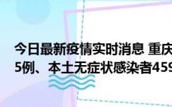 今日最新疫情实时消息 重庆11月18日新增本土确诊病例145例、本土无症状感染者4599例