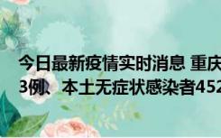 今日最新疫情实时消息 重庆11月19日新增本土确诊病例183例、本土无症状感染者4527例