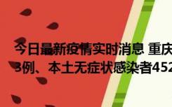 今日最新疫情实时消息 重庆11月19日新增本土确诊病例183例、本土无症状感染者4527例