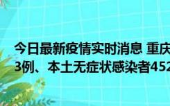 今日最新疫情实时消息 重庆11月19日新增本土确诊病例183例、本土无症状感染者4527例