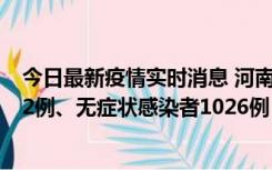 今日最新疫情实时消息 河南11月19日新增本土确诊病例192例、无症状感染者1026例