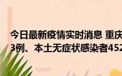 今日最新疫情实时消息 重庆11月19日新增本土确诊病例183例、本土无症状感染者4527例