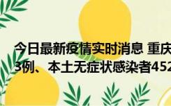 今日最新疫情实时消息 重庆11月19日新增本土确诊病例183例、本土无症状感染者4527例