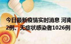 今日最新疫情实时消息 河南11月19日新增本土确诊病例192例、无症状感染者1026例