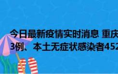 今日最新疫情实时消息 重庆11月19日新增本土确诊病例183例、本土无症状感染者4527例