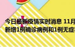 今日最新疫情实时消息 11月19日19时至20日12时，海口市新增1例确诊病例和1例无症状感染者