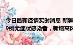 今日最新疫情实时消息 新疆喀什地区新增6例确诊病例、309例无症状感染者，新增高风险区6个