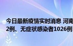 今日最新疫情实时消息 河南11月19日新增本土确诊病例192例、无症状感染者1026例