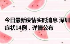 今日最新疫情实时消息 深圳11月20日新增本土确诊6例、无症状14例，详情公布