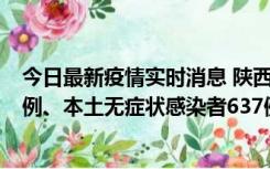 今日最新疫情实时消息 陕西11月20日新增本土确诊病例29例、本土无症状感染者637例