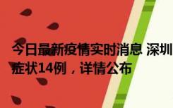 今日最新疫情实时消息 深圳11月20日新增本土确诊6例、无症状14例，详情公布