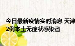 今日最新疫情实时消息 天津昨日新增6例本土确诊病例、192例本土无症状感染者