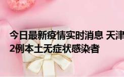 今日最新疫情实时消息 天津昨日新增6例本土确诊病例、192例本土无症状感染者