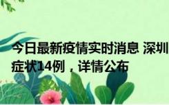 今日最新疫情实时消息 深圳11月20日新增本土确诊6例、无症状14例，详情公布